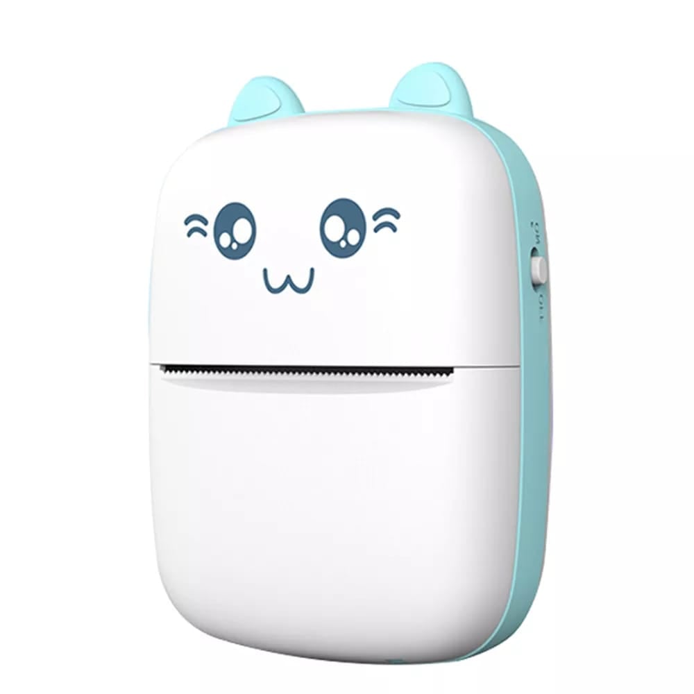 Picture of Portable Thermal Mini Printer Label Sticker Mini Photo Printer Mobile Thermal Photo Printer Rechargeable for Smartphone(Blue)