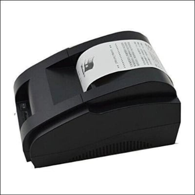 Picture of Receipt Printer 58mm Desktop POS Thermal Printer USB Bluetooth Connection Bill Memo Label Ticket Printing Compatible with Android, iOS, Windows for Restaurant Supermarket, Nadra 58POS(Black)