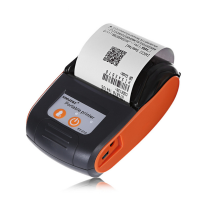 Picture of Thermal Receipt Printer, 58mm | Portable 2-inch POS with USB + Bluetooth | Compatible with Android/iOS/Windows | Ideal for Super Shops, Billing, Ticket Printing, Retail Solutions | Free Software | Nadra-PT 210(Orange)