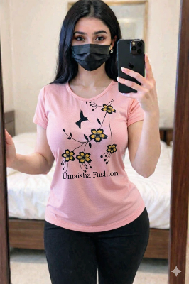 Picture of Cotton Half Sleeve Ladies Round Neck T Shirts. 🌷মেয়েদের সুতি কাপড়ের টি-শার্ট🌷