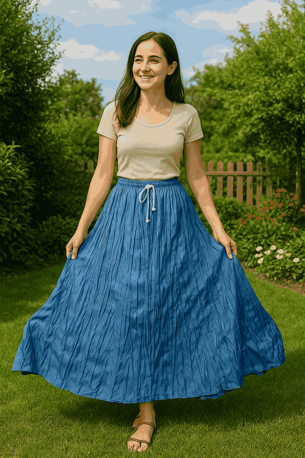 Picture of Regular Use Long Skirt For Girls/Women's . উমাইশা ফ্যাশান নিয়ে এলো মেয়েদের জন্য এক্সক্লুসিভ কালেকশন ট্রেন্ডি, আরামদায়ক ও হাই-কোয়ালিটি স্কার্ট!