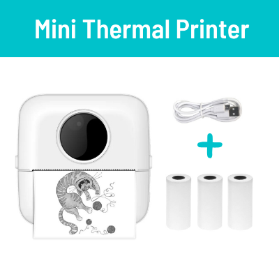 Picture of Mini Printer Portable Bluetooth Label Printer for Study Notes, To-Do Lists, Journal Printing, and Label Creation - Nadra-x5(White)