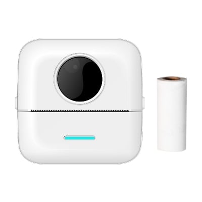 Picture of Portable Mini Thermal Printer 58mm Label Printer Bluetooth Printer for Study Notes, To-Do-Lists, Journal Printing, Label Printing, Nadra-X5(White)