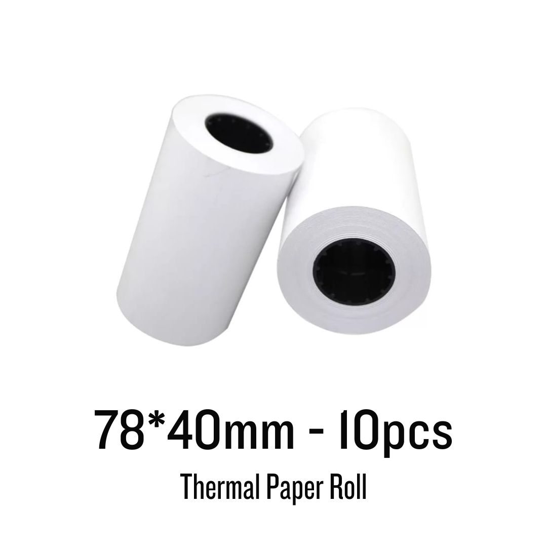 Picture of High-Grade 78x38mm Thermal Paper Rolls | Clear & Fade-Resistant Printing | BPA-Free | Seamless Use with 80mm POS Printers, Cash Registers & Service Terminals(10 Rolls)