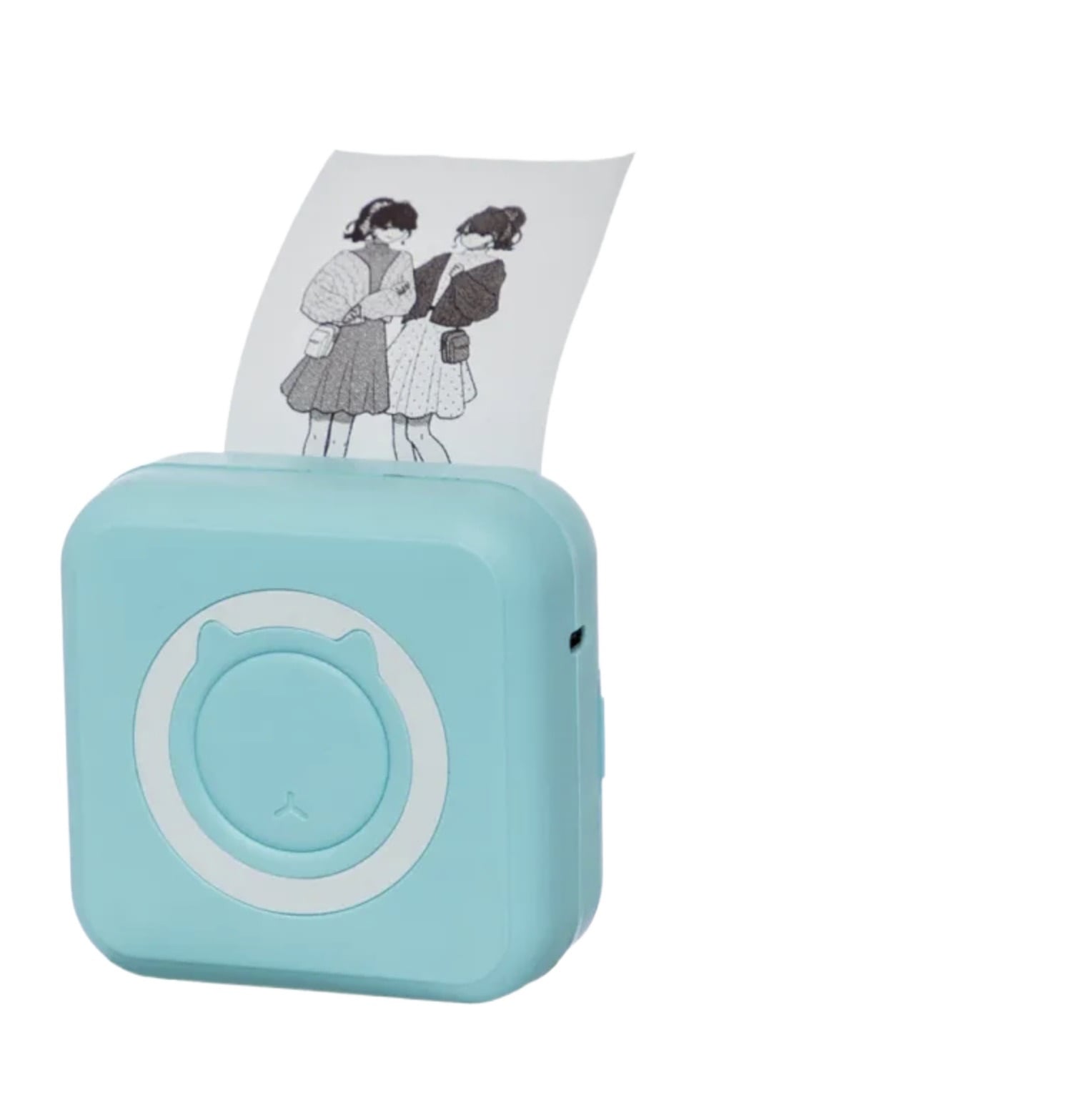 Picture of Mini printer Sadakalo Photo Printer Wireless Bluetooth Thermal Printer Photo Label Sticker Printer, C15(Blue)