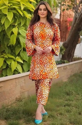 Picture of Pakistani Cotton Latest Design Readymade Two Piece For Girls/Women. 💖উমাইশা ফ্যাশান নিয়ে এসেছে ফাইন কটন ফ্যাব্রিকের ২ পিছ সেট 💖
