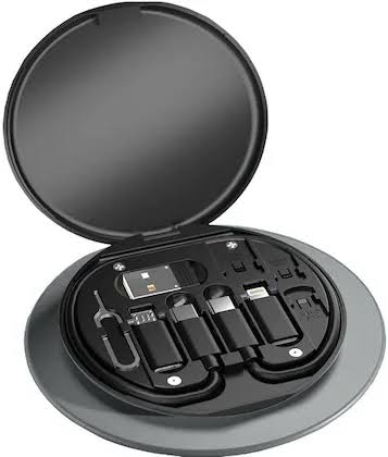 Picture of 5-in-1 Multifunctional Charging Cable Kit - 60W Fast Charging  USB, Type-C, Lightning Compatibility  Travel Office Phone Organizer  Must-Have Accessories - Includes Card Removal Pin(Multicolor)