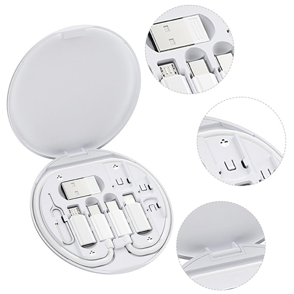 Picture of 5-in-1 Multifunctional Charging Cable Kit - 60W Fast Charging  USB, Type-C, Lightning Compatibility  Travel Office Phone Organizer  Must-Have Accessories - Includes Card Removal Pin(Multicolor)