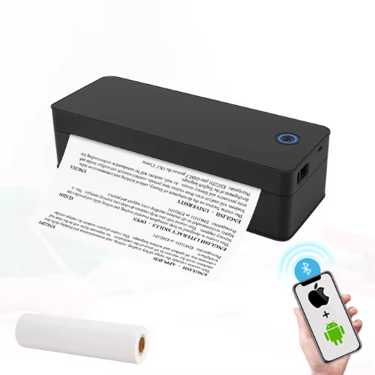 Picture of Portable A4 Printer for High Professionals - Ideal for Office Document Printing  Wireless Bluetooth Inkless Thermal Printing Tech  Perfect for Field Work, Assignments, On-the-Go Travel - Nadra A401(Black-A4-Printer)