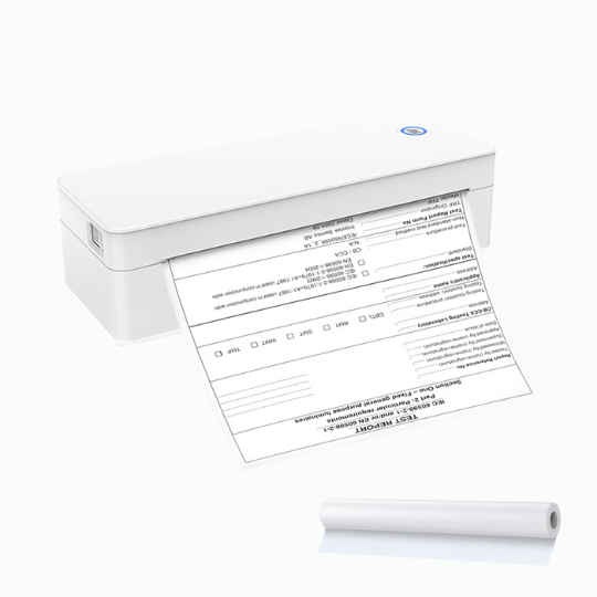 Picture of Portable A4 Printer for High Professionals - Ideal for Office Document Printing  Wireless Bluetooth Inkless Thermal Printing Tech  Perfect for Field Work, Assignments, On-the-Go Travel - Nadra A401(White-A4-Printer)