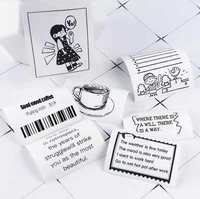 Picture of Portable Label Printer 58mm Bluetooth Printer Mini Printer for Study Notes, To-Do-Lists, Journal Printing, Label Printing, Nadra-X6-3-Roll(White)