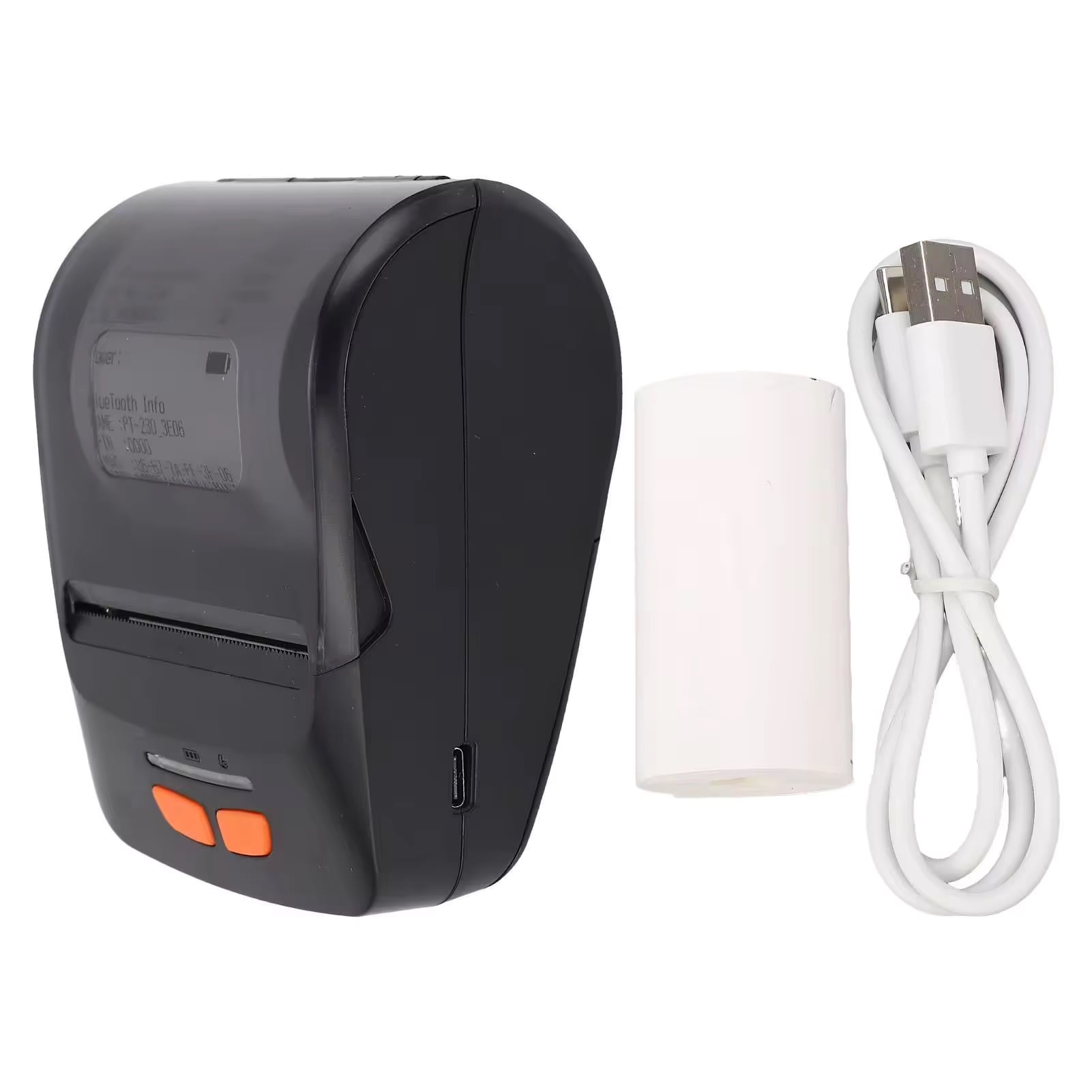 Picture of Portable Thermal Receipt Printer - 58mm POS Printer (2-inch) with USB and Bluetooth Support | Compatible with ESC/POS print commands | works seamlessly with Android, iOS, and Windows | Ideal for shops, small businesses, and restaurants | PT230(Black)