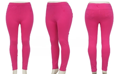 Picture of Extra Size Cotton Back Pocket  Stretchable Lycra Leggings for Woman