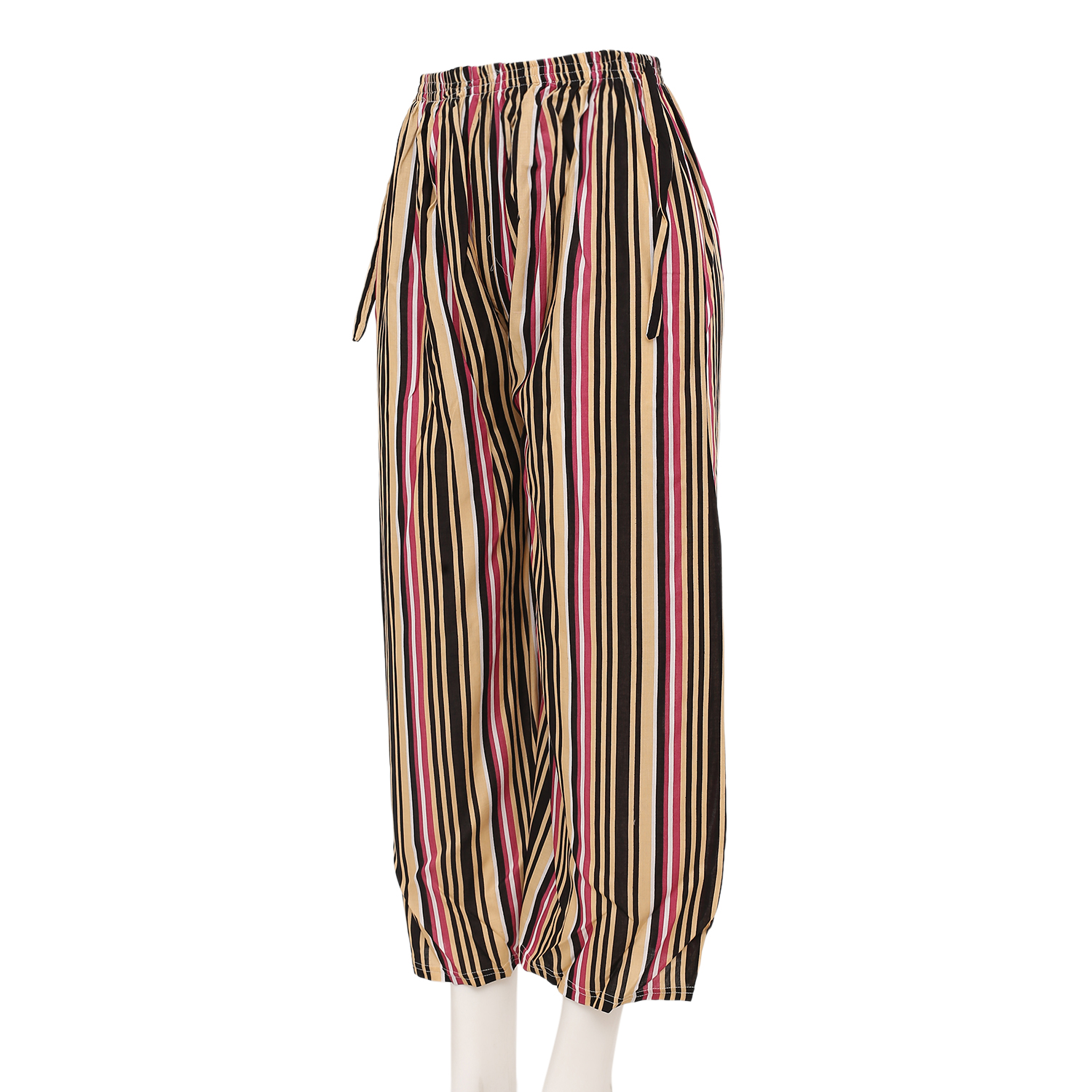 Picture of Cotton Viscose Loose Fit Flared Wide Palazzo Plazo Pants for Women