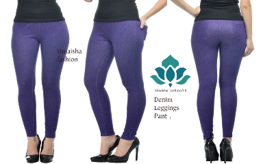 Picture of Women's Denim Jeggings Pant High Waist Skinny Fit Stretchy Casual Leggings
