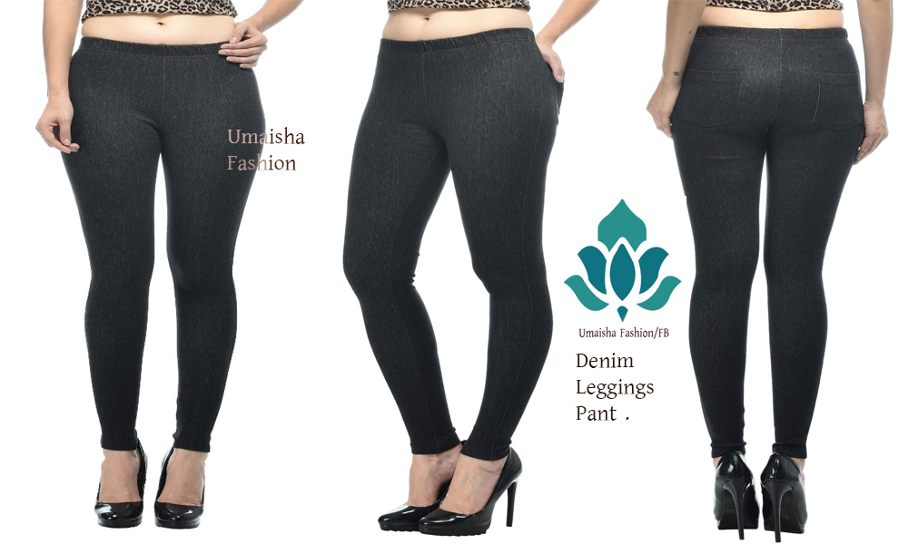 Picture of Women's Denim Jeggings Pant High Waist Skinny Fit Stretchy Casual Leggings
