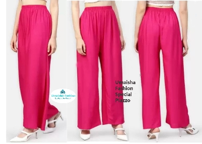 Picture of China linen solid color plazzo pant for woman