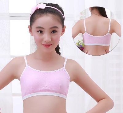 Picture of 3pcs Cotton underwear kids Padded bra for girls