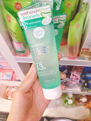 Picture of Cathy Doll Aloe Ha Fresh Aloe Vera Soothing Cleansing Gel 120ml(Light blue,Face,)