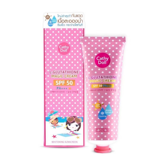 Picture of Cathy Doll SPF 50 Whitening Sunscreen L-glutathione Magic Cream - 138ml(Pink)
