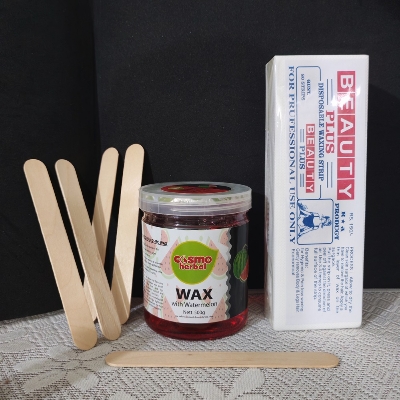 Picture of Cosmo Herbal Wax Watermelon With 80pcs Strips 2pcs Stick(Watermelon red)