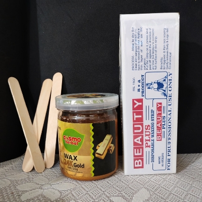 Picture of Cosmo Herbal Wax With 80pcs Strips 2pcs Stick(24K Gold)