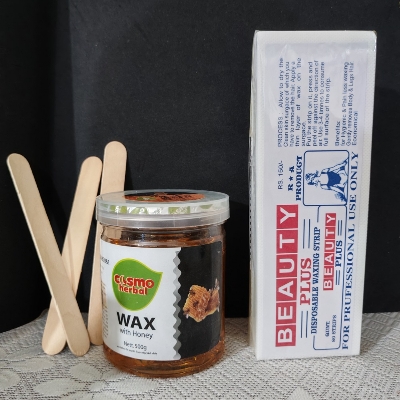 Picture of Cosmo Herbal Wax With 80pcs Strips 2pcs Stick(Honey)
