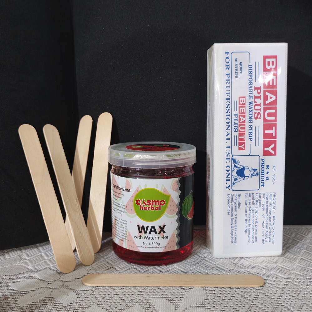 Picture of Cosmo Herbal Wax With 80pcs Strips 2pcs Stick(Lemon Honey)