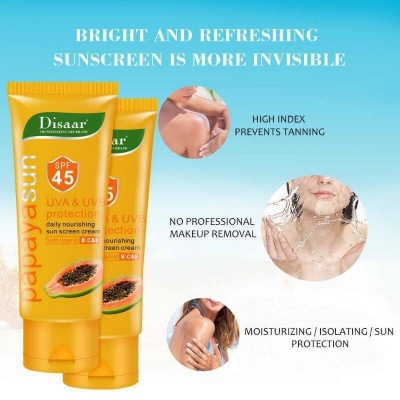 Picture of Disaar Papaya Sun UVA Protection SPF 45 Sunscreen 60ml
