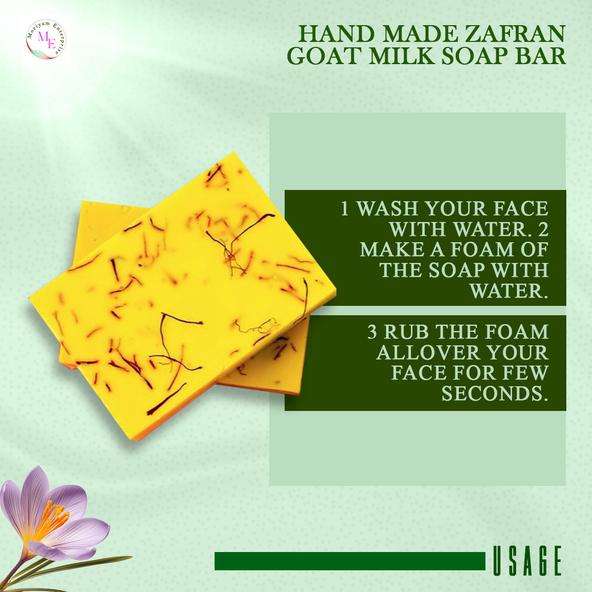 Picture of Hand Made Zafran Goat Milk Soap Bar