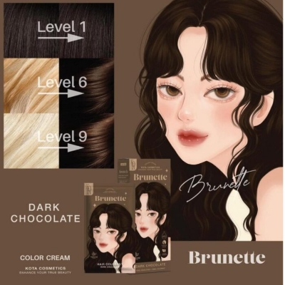 Picture of Kota Cosmetics Hair Color Hair Dye Color Cream Brunette(Brunette)