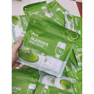 Picture of Matcha Mud Mask Matcha extract can moisture the skin slow down skin aging and reduce redness(Green,Face,)