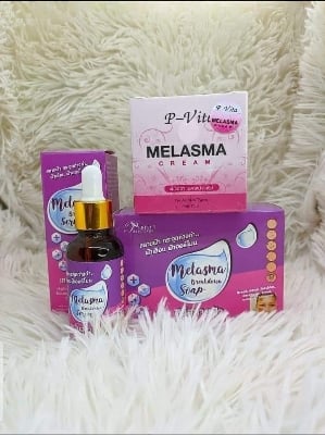 Picture of P-Vita Melasma Cream 10g + Melasma Breakdown Serum 40ml + Melasma Breakdown Soap 80g Anti Melasma Combo Pack