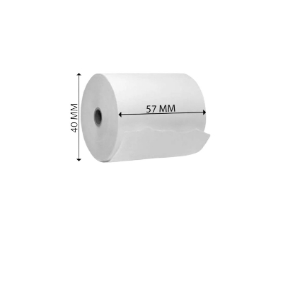 Picture of 57×40mm Thermal Receipt POS Paper Roll – Compatible with 2-Inch (58mm) POS Printers, Ticketing, and Billing Printers – Fade-Resistant and Long-Lasting(10 Rolls)