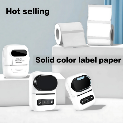 Picture of Stickers 50x25mm for PT260 Label Printer | Around 130 labels per roll DT Premium Direct Thermal Barcode Labels for Inventory Barcode printing |  Small Roll for mini printers | Self-Adhesive Stickers - White(10-Rolls)