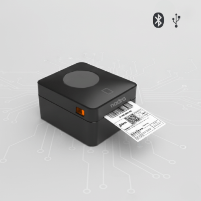 Picture of Multifunctional Label + POS Receipt Printer  USB + Bluetooth Connectivity  Perfect for 4x6, 3x4, 2x3 Inch Daraz, Steadfast Shipping Labels Printing  Barcode Label Maker  Compatible with PCs, Laptops, Smartphones  Direct Thermal Printing Tech - Nadra(Black)