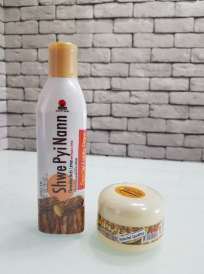 Picture of Shwe Pyi Nann Whitening Shinmataung Bark Thanaka Body Lotion & Face Pack(Woody&Earthy)