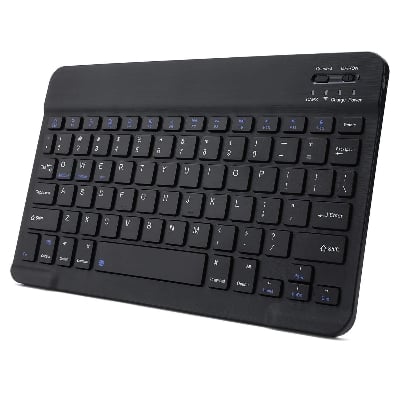 Picture of Bluetooth Keyboard Rechargeable for Tablets, iPads, iPhones, Smartphones, and Laptops  Stylish, Ergonomic, Ultra-Slim Rechargeable Wireless Mini Nadra Keyboard  Ideal for professionals, students, and travelers(Black)