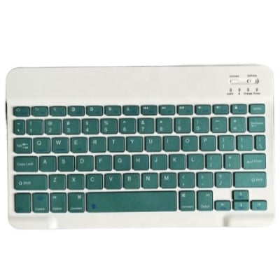 Picture of Bluetooth Keyboard Rechargeable for Tablets, iPads, iPhones, Smartphones, and Laptops  Stylish, Ergonomic, Ultra-Slim Rechargeable Wireless Mini Nadra Keyboard  Ideal for professionals, students, and travelers(Dark Green)