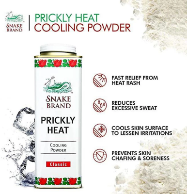 Picture of Snake Brand Prickly Heat Cooling Classic Powder 280g(White)