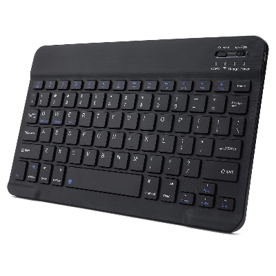 Picture of Bluetooth Keyboard Rechargeable for Tablets, iPads, iPhones, Smartphones, and Laptops  Stylish, Ergonomic, Ultra-Slim Rechargeable Wireless Mini Nadra Keyboard  Ideal for professionals, students, and travelers(Black)
