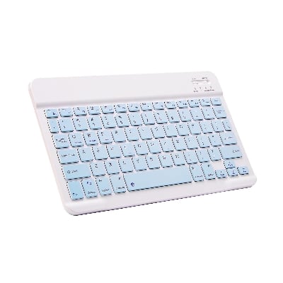 Picture of Bluetooth Keyboard Rechargeable for Tablets, iPads, iPhones, Smartphones, and Laptops  Stylish, Ergonomic, Ultra-Slim Rechargeable Wireless Mini Nadra Keyboard  Ideal for professionals, students, and travelers(Blue)