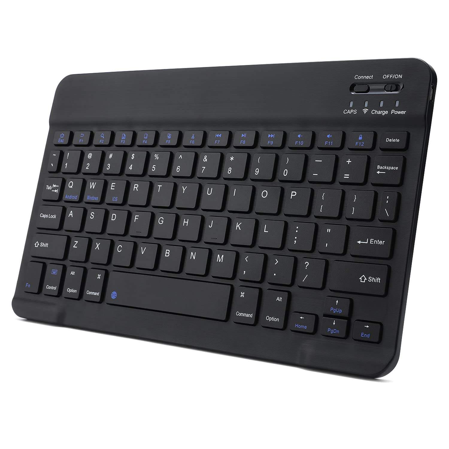 Picture of Rechargeable Bluetooth Keyboard for Tablets, iPads, iPhones, Smartphones, and Laptops  Sleek, Ergonomic, Ultra-Slim Wireless Mini Nadra Keyboard  Perfect for professionals, students, and travelers alike.(Black)