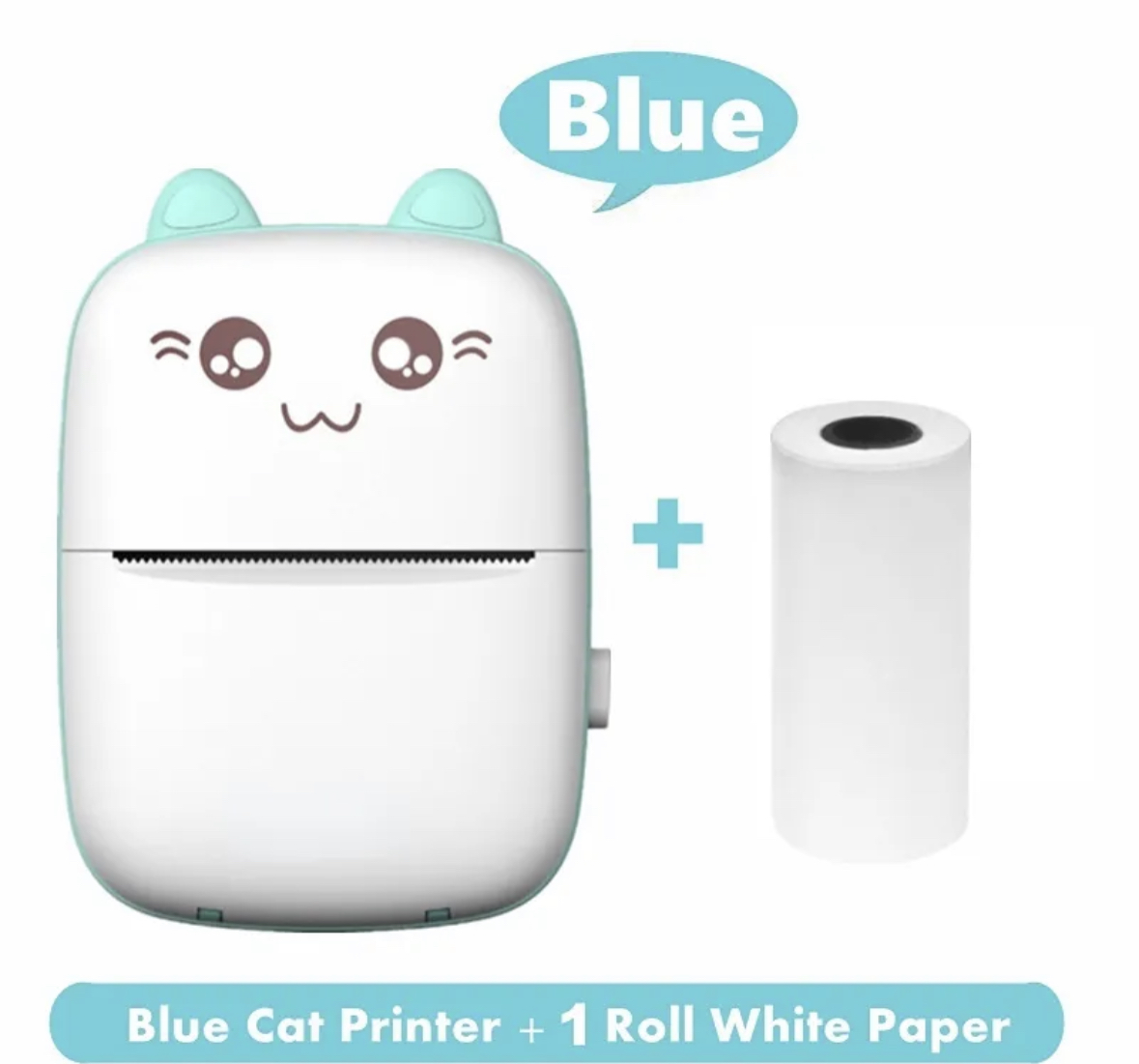 Picture of Portable Mini Printer | Compatible with iOS & Android | Wireless Bluetooth Thermal Printing | Great for Printing Text Messages, Labels, Photos, DIY Projects, Notes, and Creating Posters | Mini Pocket Printer | Ideal for Students, Teachers, and Creatives(Blue)