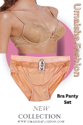 Picture of Foam Padded Bra and Silk Panty set for woman