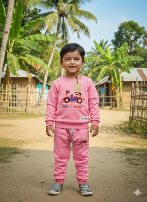 Picture of Stylish Kids Winter Tracksuits Side Stripe Fashionable and Comfortable Sweatshirt and Pant .