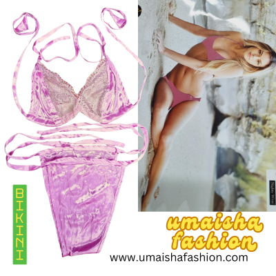 Picture of Two Piece Swimsuit Swimwear Triangle Bikini Sets for Ladies
