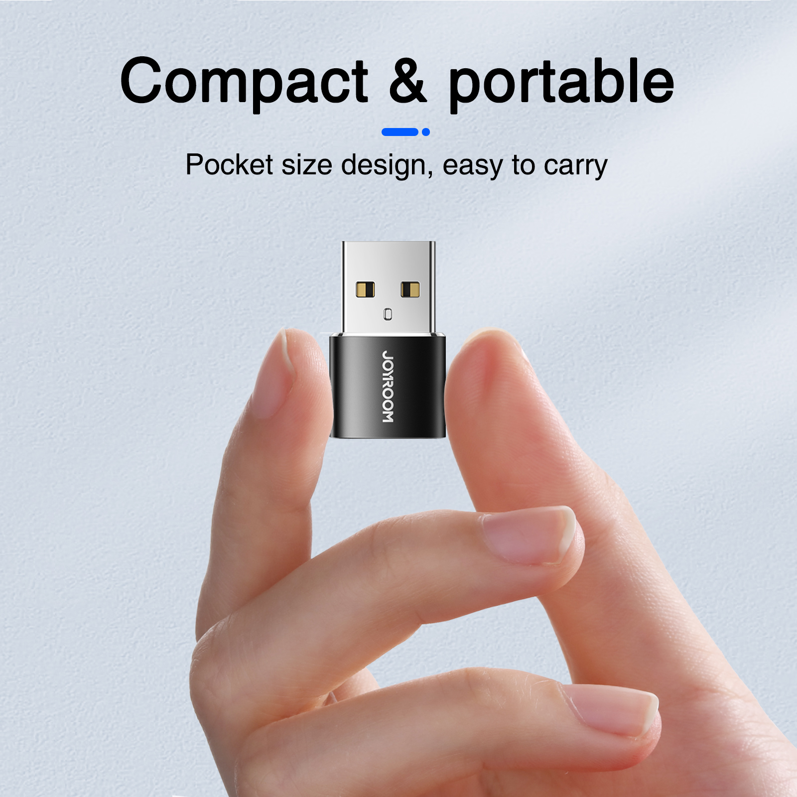 Picture of Joyroom S-H152 USB male to Type-C female adapter - 2pcs - Black