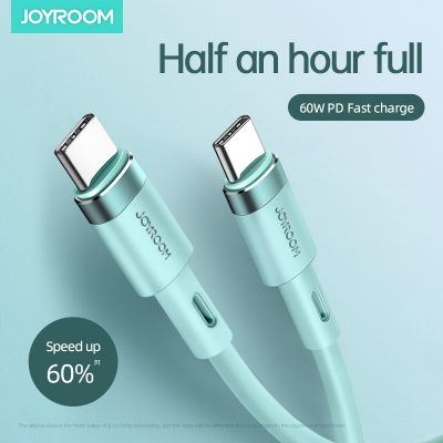 Picture of Joyroom S-1830N9 Type-c to Type-c Silicone Data Cable 1.8M - Green - Green