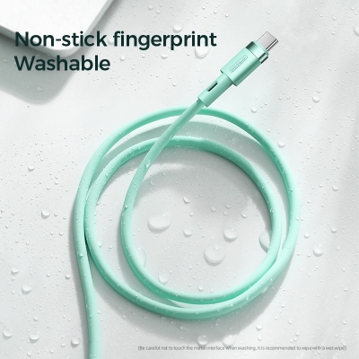 Picture of Joyroom S-1830N9 Type-c to Type-c Silicone Data Cable 1.8M - Green - Green